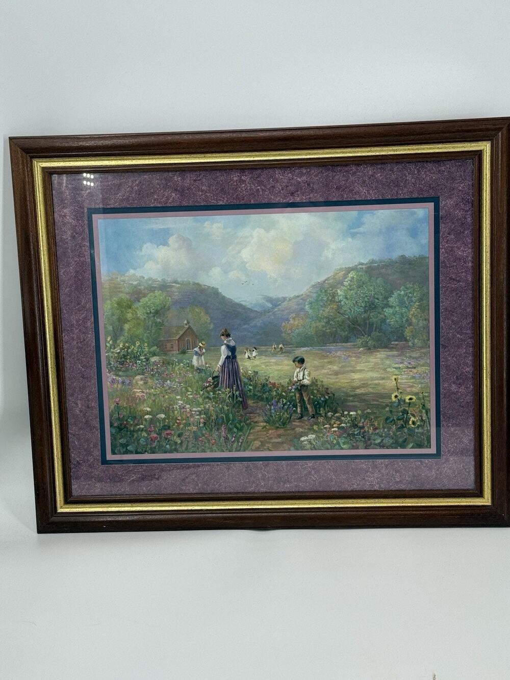 Field Of Flowers Thru God's Grace - Bettie Felder 1981 Framed